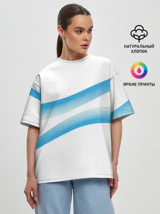 Женская футболка оверсайз / Волны