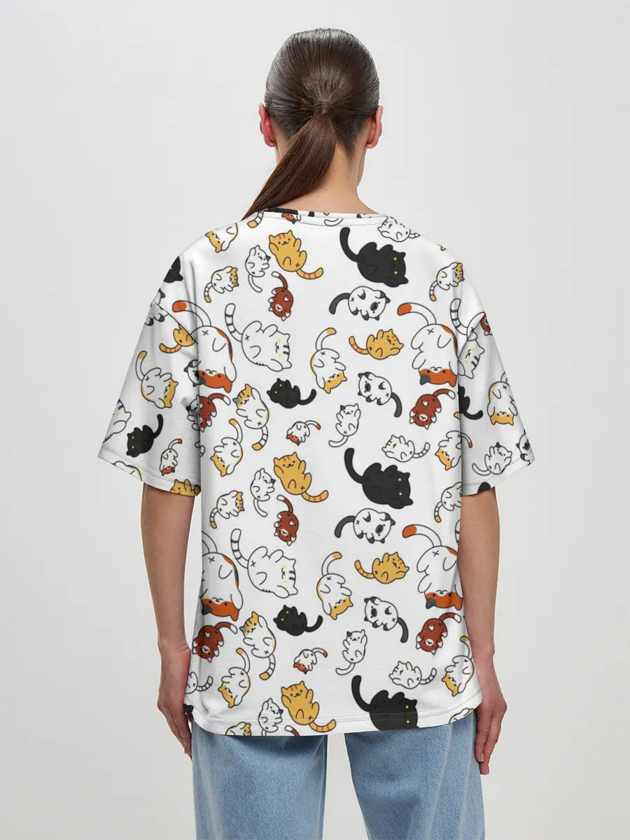 Женская футболка оверсайз / Котэ | Котята