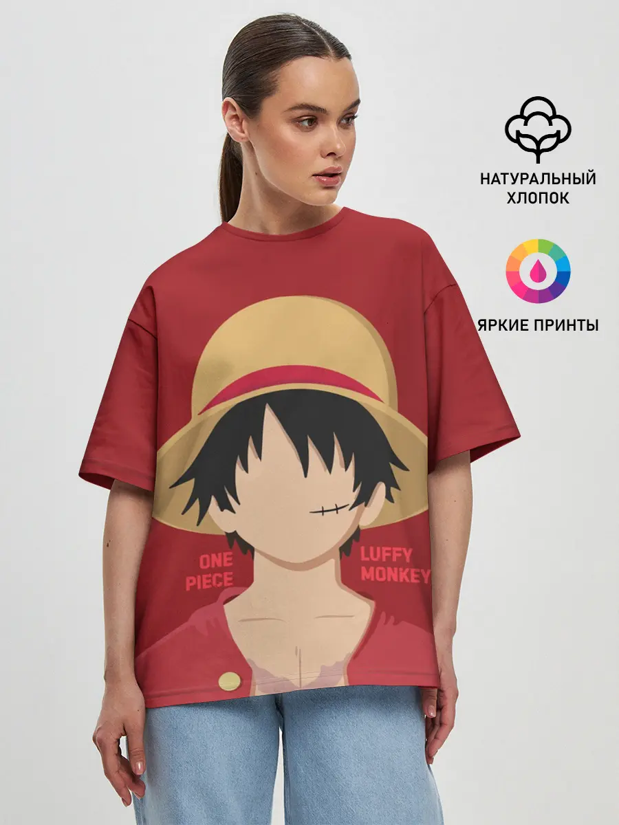 Женская футболка оверсайз / Luffy