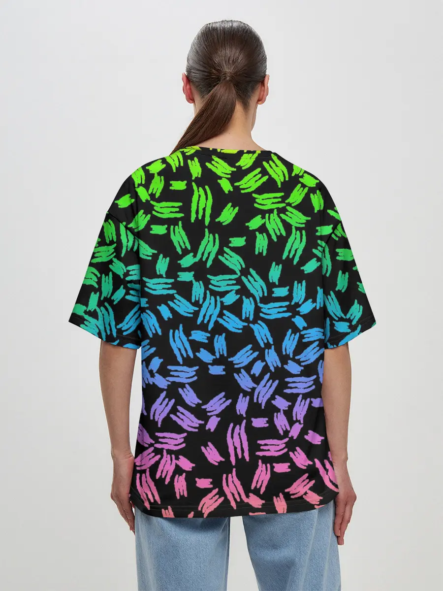 Женская футболка оверсайз / PATTERN MONSTER ENERGY