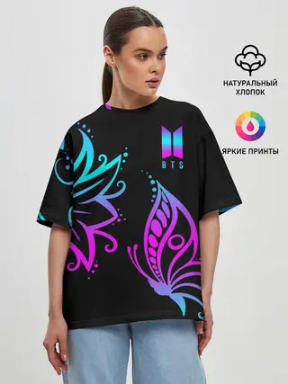 Женская футболка оверсайз / BTS