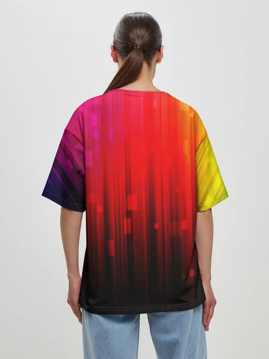Женская футболка оверсайз / АБСТРАКТНЫЕ КРАСКИ