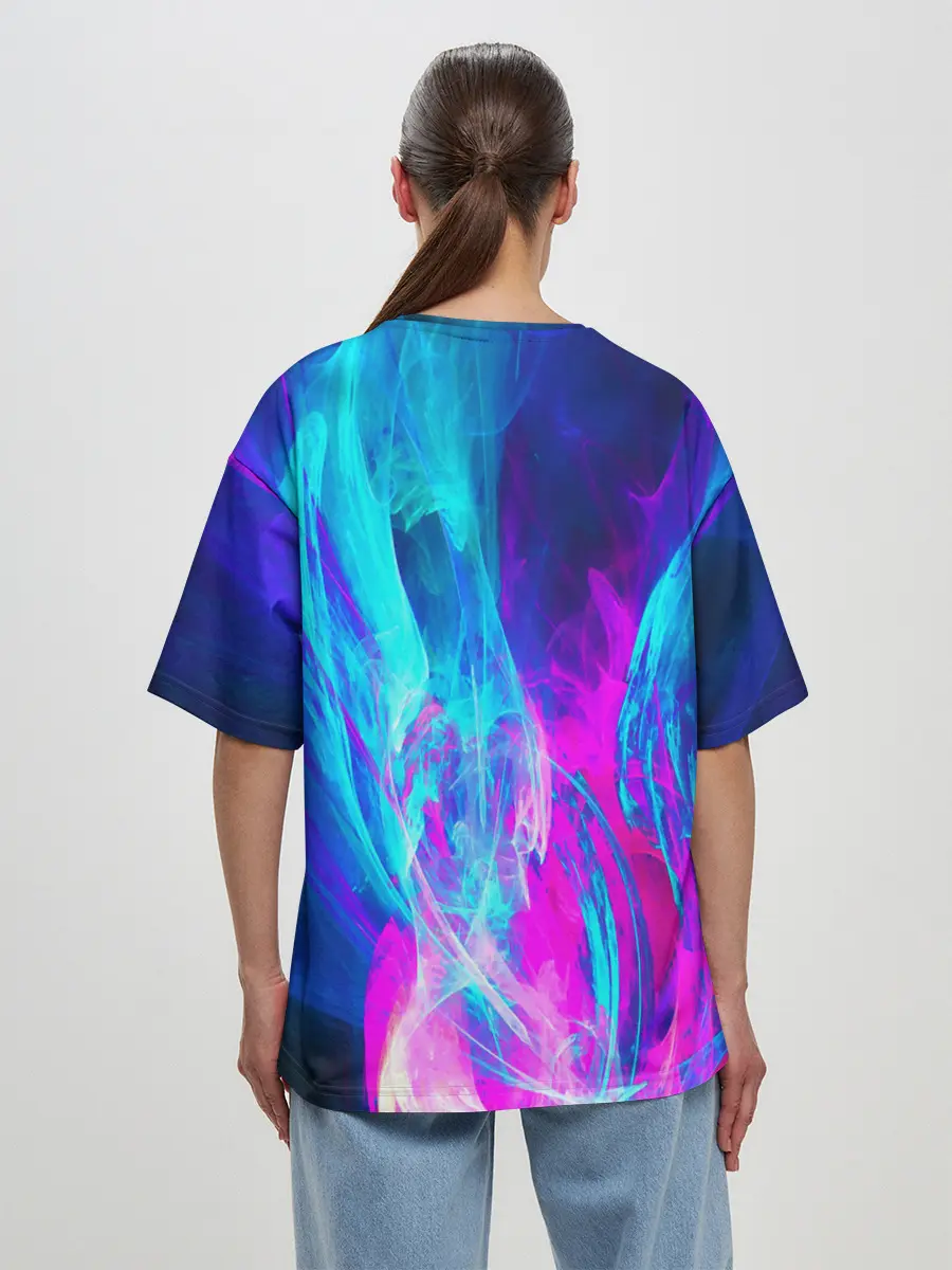 Женская футболка оверсайз / НЕОНОВЫЕ КРАСКИ