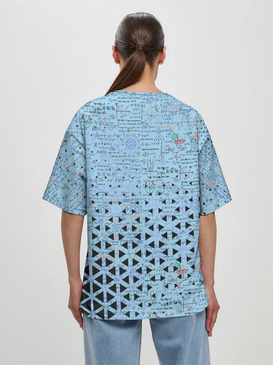 Женская футболка оверсайз / Математика