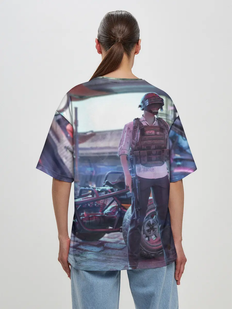 Женская футболка оверсайз / Pubg