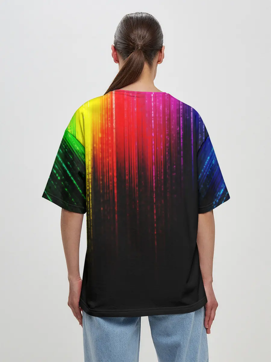 Женская футболка оверсайз / КРАСКИ ГРАДИЕНТ