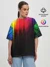Женская футболка оверсайз / КРАСКИ ГРАДИЕНТ