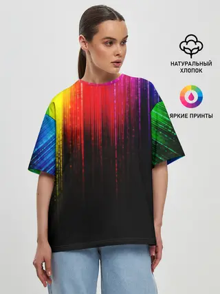 Женская футболка оверсайз / КРАСКИ ГРАДИЕНТ