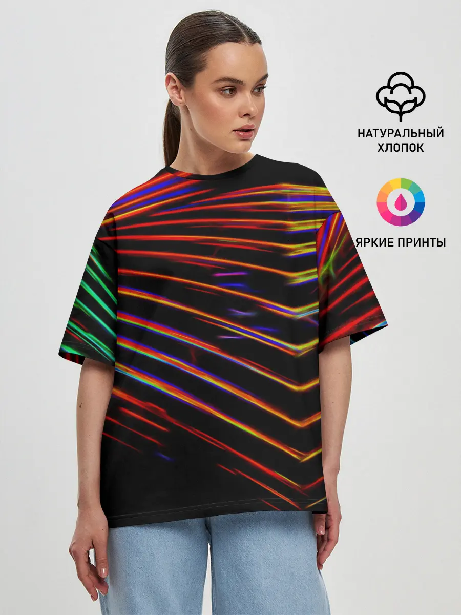 Женская футболка оверсайз / STRIPES COLOR
