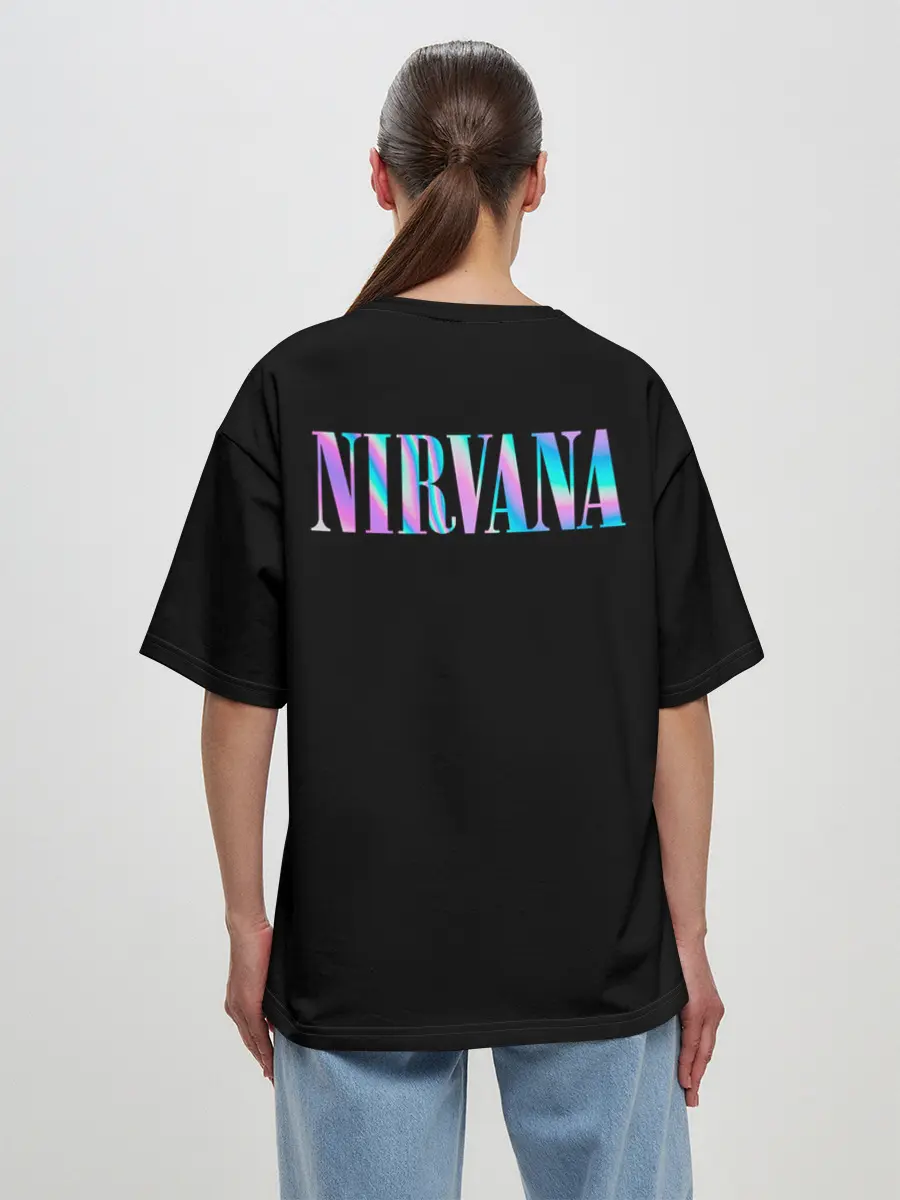 Женская футболка оверсайз / Nirvana