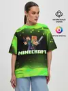 Женская футболка оверсайз / Minecraft 1