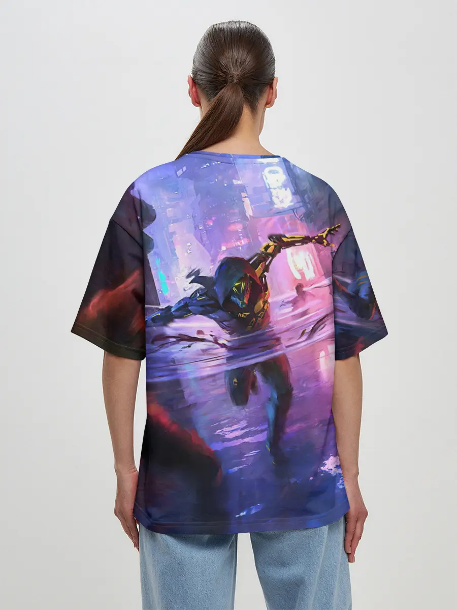 Женская футболка оверсайз / Ghostrunner