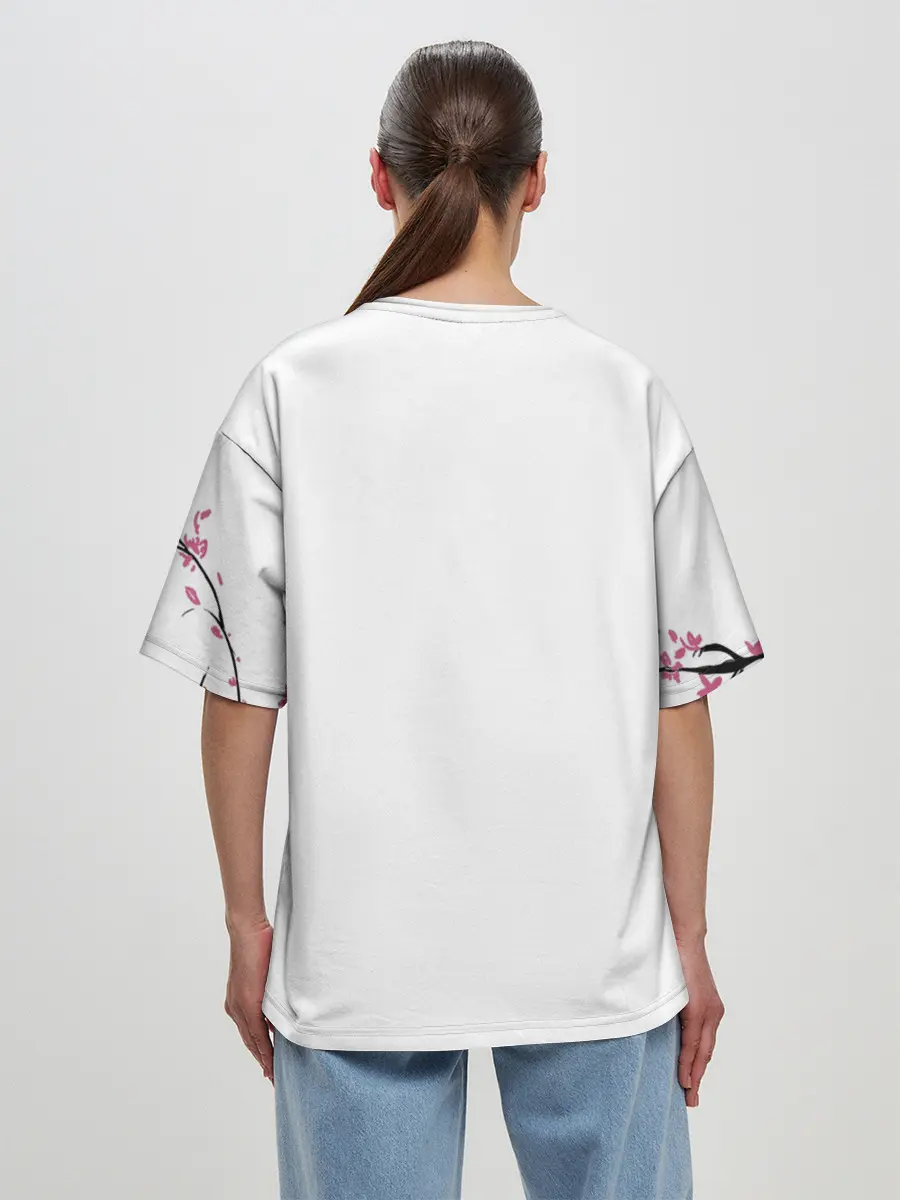 Женская футболка оверсайз / Darling sakura