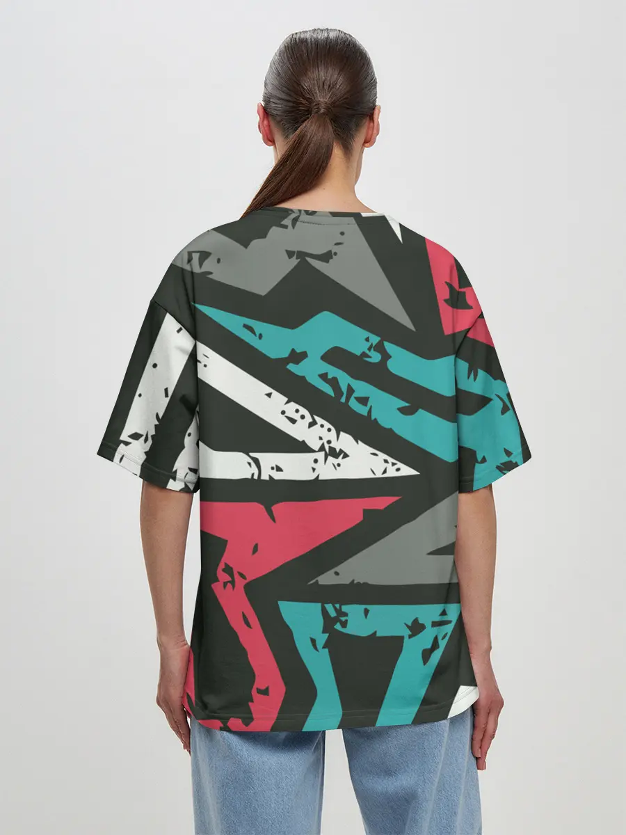 Женская футболка оверсайз / Geometric Abstraction