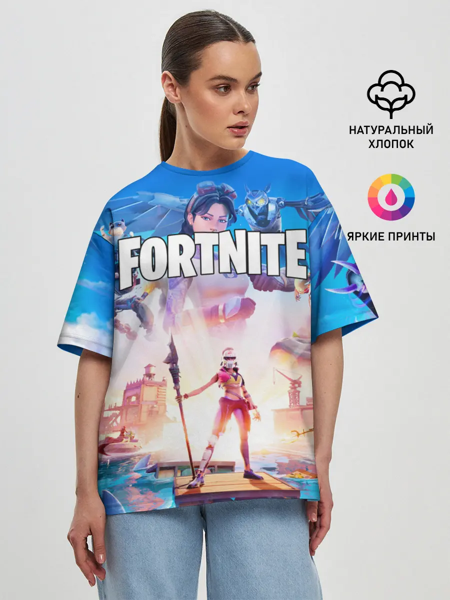 Женская футболка оверсайз / ФОРТНАЙТ 3 СЕЗОН