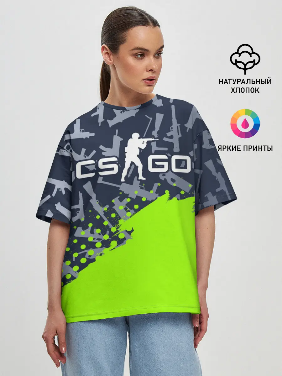 Женская футболка оверсайз / CS GO | КС ГО