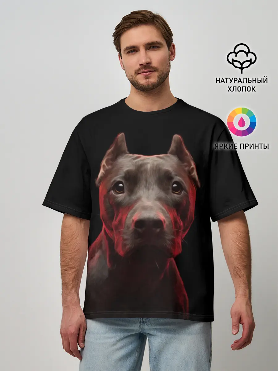 Мужская футболка оверсайз / Стафф