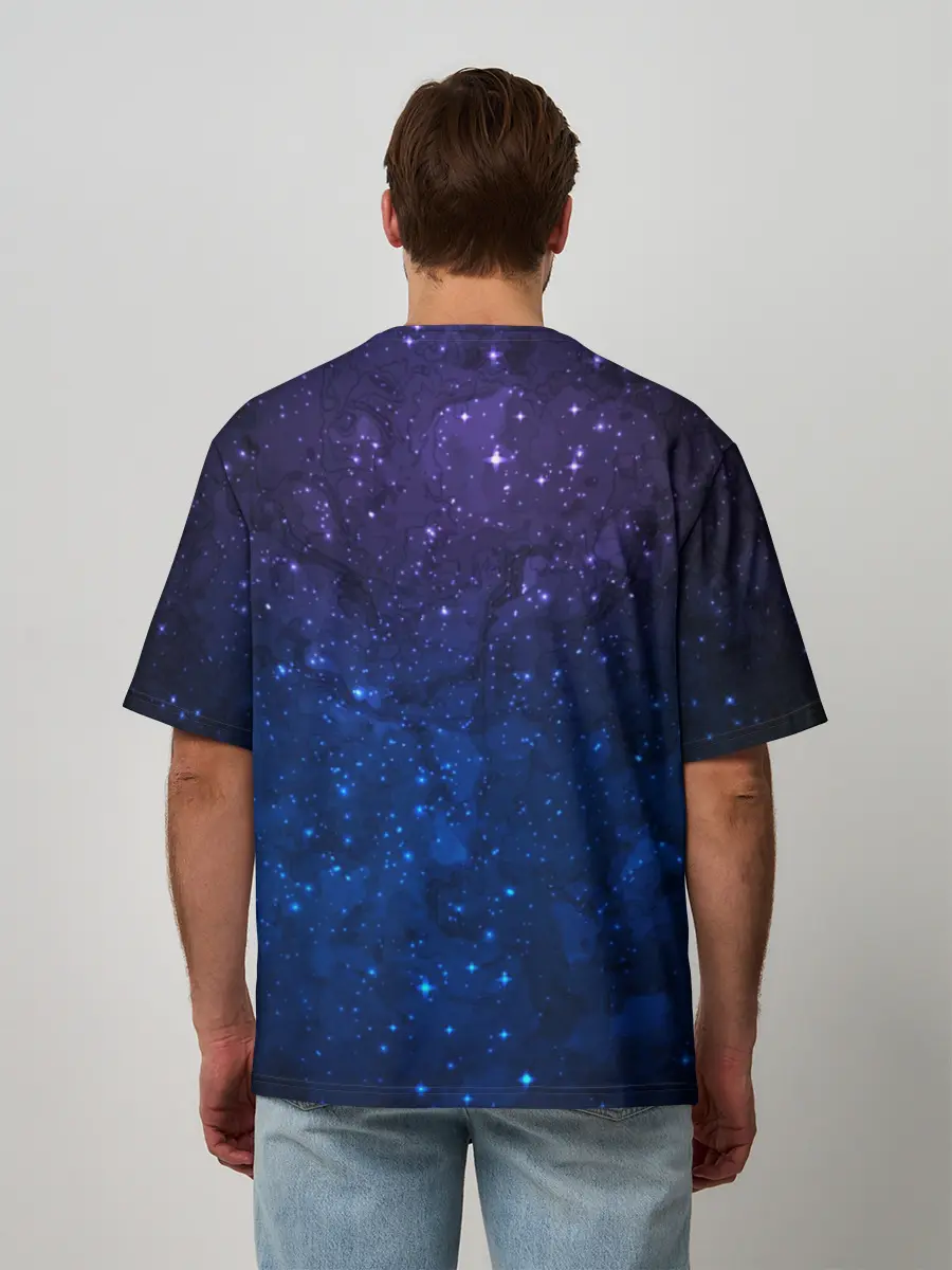 Мужская футболка оверсайз / Мечтающий Единорог