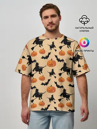 Мужская футболка оверсайз / Ведьмин праздник