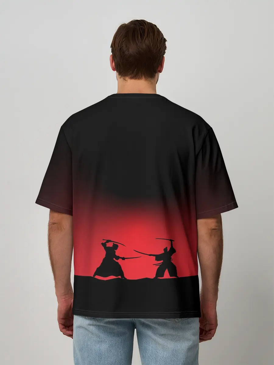 Мужская футболка оверсайз / Путь самурая