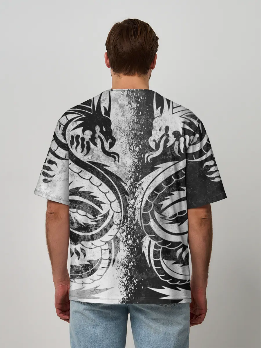 Мужская футболка оверсайз / ДРАКОНЫ | DRAGONS