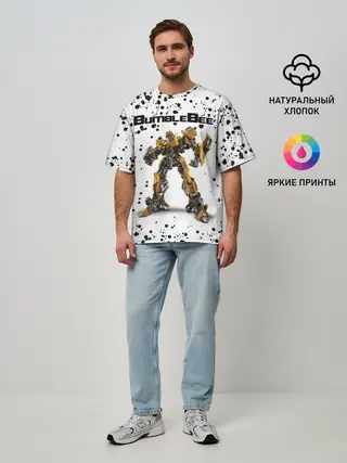 Мужская футболка оверсайз / Шмель