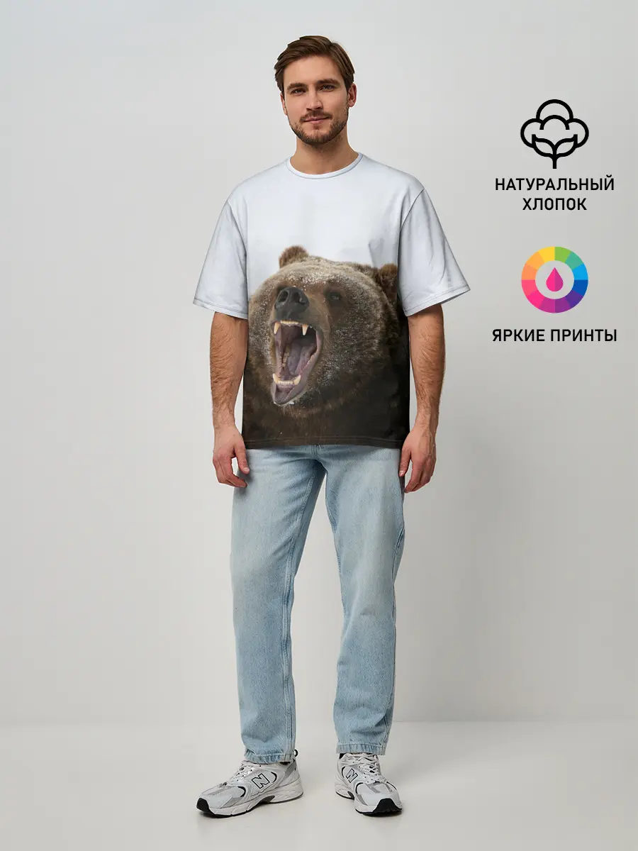 Мужская футболка оверсайз / Bear