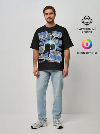 Мужская футболка оверсайз / Detroit fan art