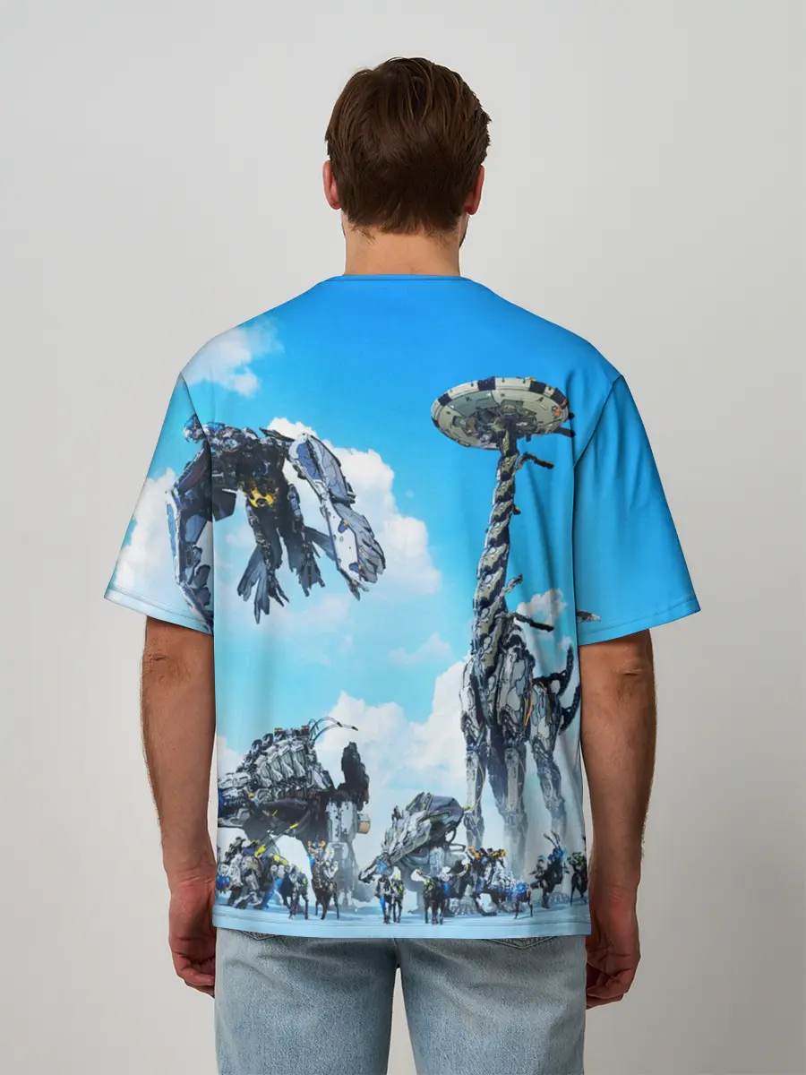Мужская футболка оверсайз / Horizon Zero Dawn