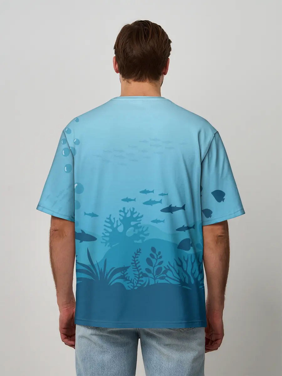 Мужская футболка оверсайз / Mermaid | Русалка | Русалочка