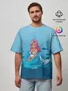 Мужская футболка оверсайз / Mermaid | Русалка | Русалочка