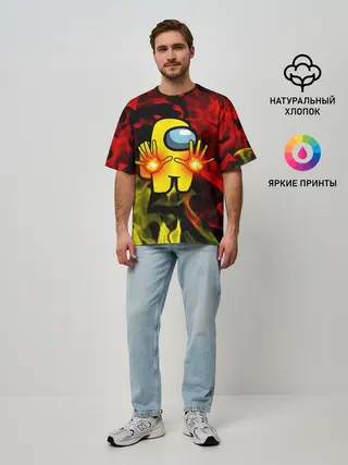 Мужская футболка оверсайз / Маг огня Among us