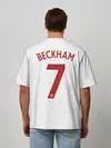Мужская футболка оверсайз / Дэвид Бекхэм Англия Ретро