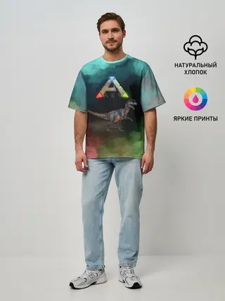 Мужская футболка оверсайз / Ark Survival | Арк Сурвивал