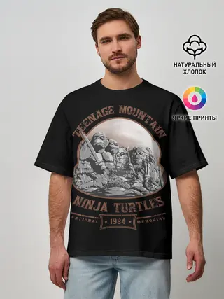 Мужская футболка оверсайз / Монумент Черепашкам