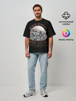 Мужская футболка оверсайз / Монумент Черепашкам