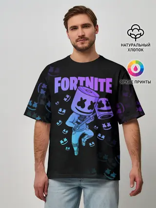 Мужская футболка оверсайз / FORTNITE MARSHMELLO