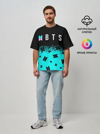 Мужская футболка оверсайз / BTS / БТС