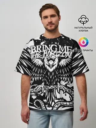Мужская футболка оверсайз / Bring Me the Horizon