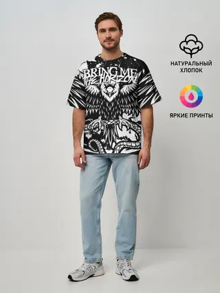 Мужская футболка оверсайз / Bring Me the Horizon
