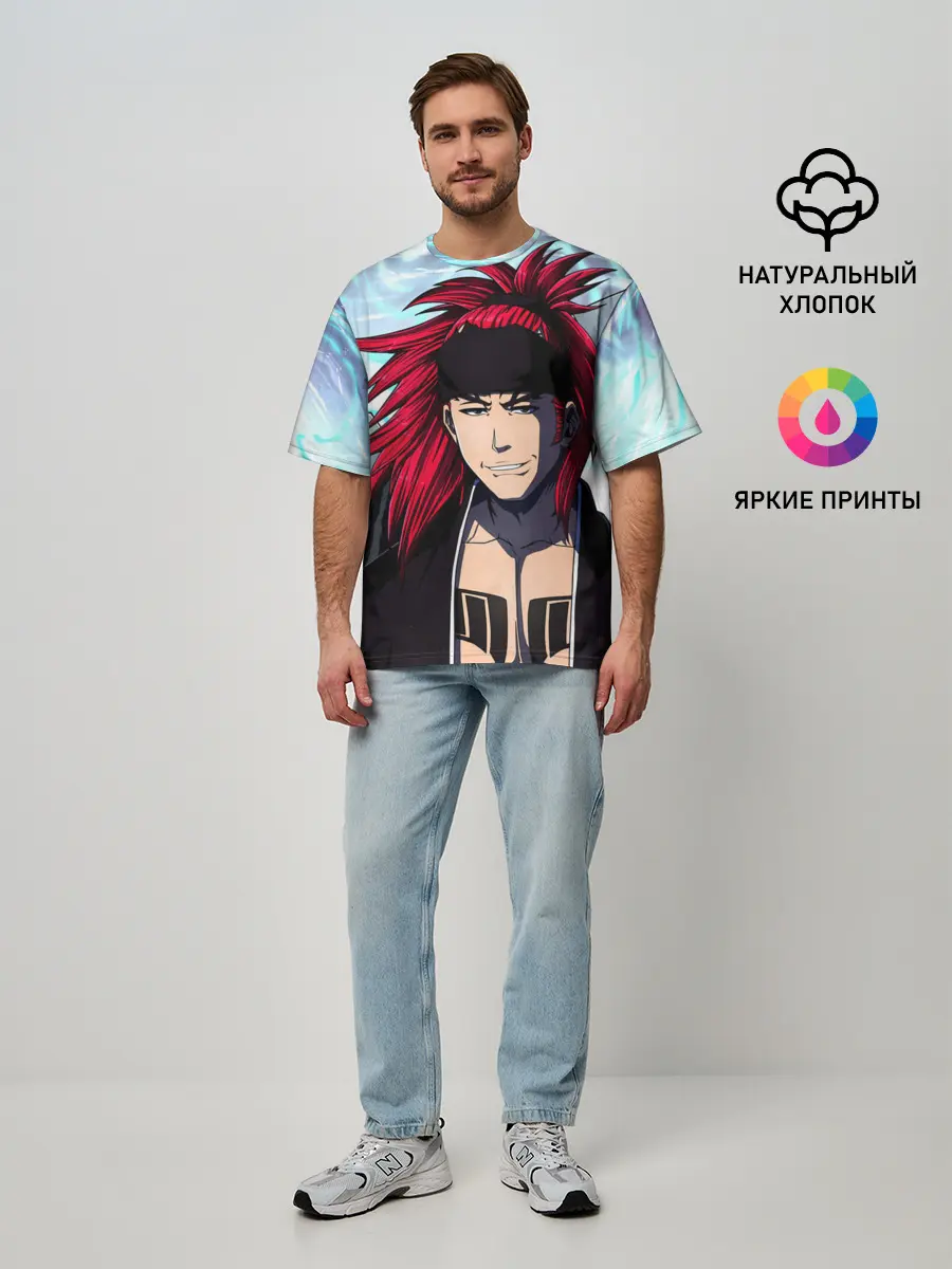Мужская футболка оверсайз / Рэндзи Абараи Блич