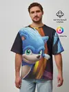 Мужская футболка оверсайз / Sonic