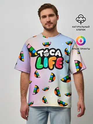 Мужская футболка оверсайз / ТОКА БОКА ЛОГОТИП