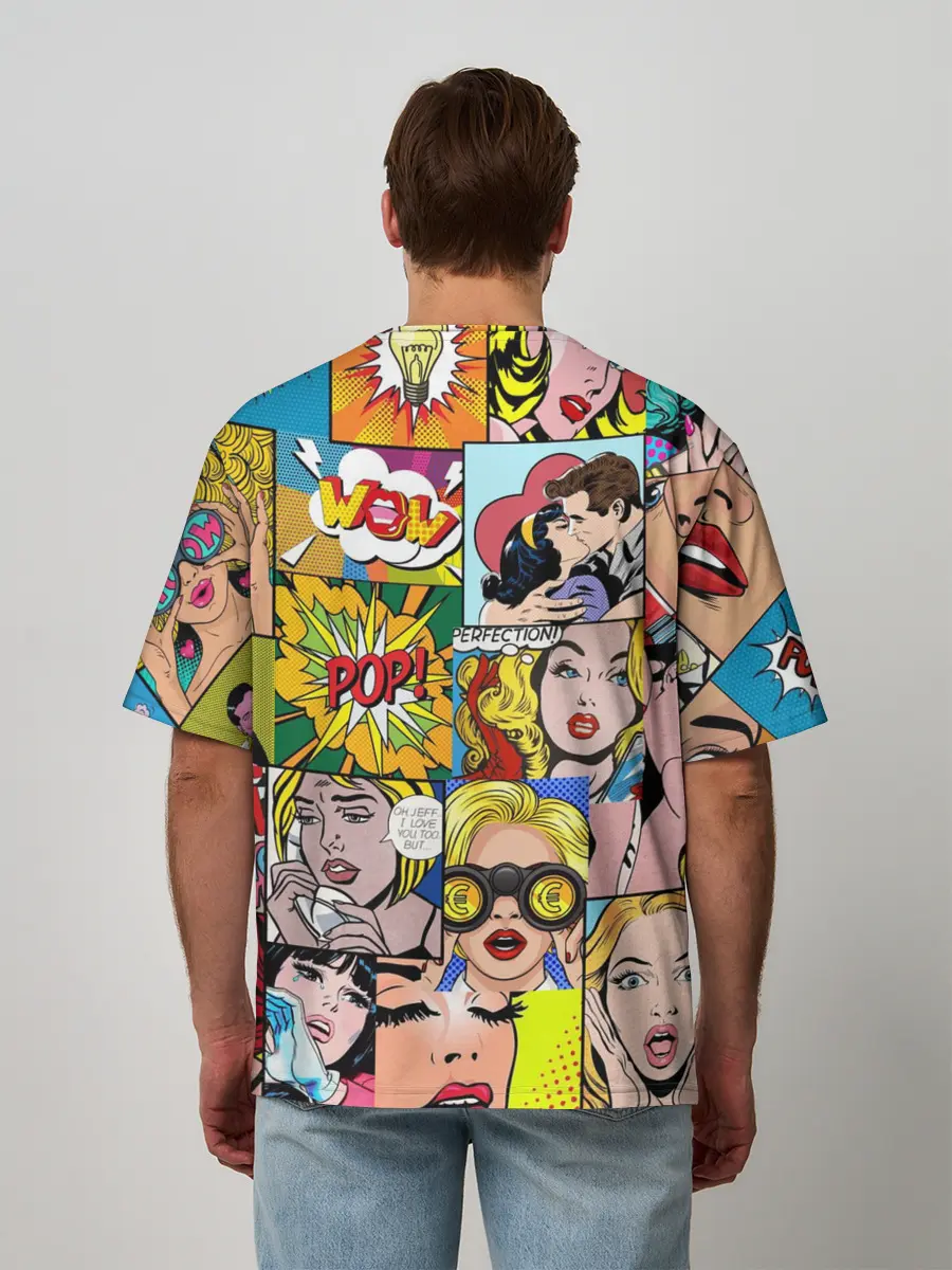 Мужская футболка оверсайз / Pop Art