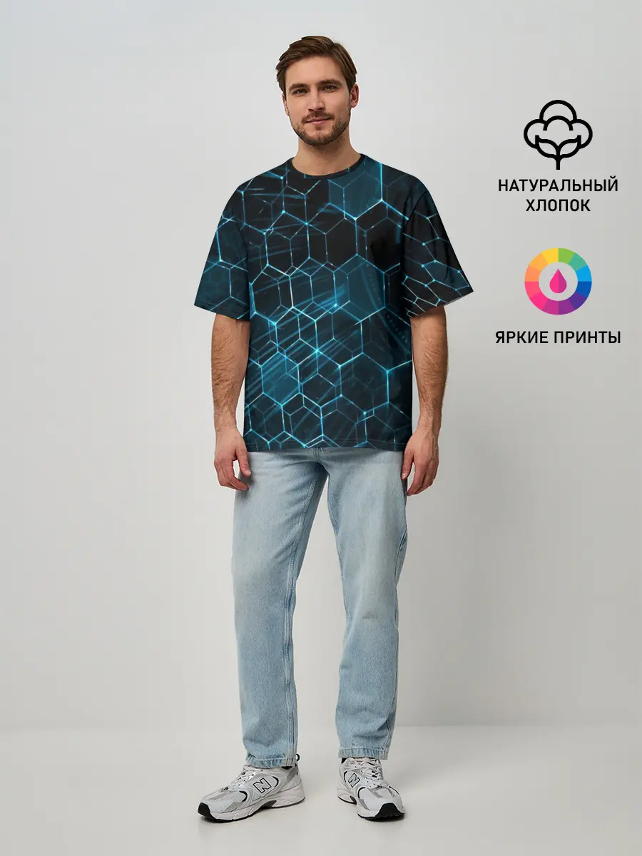 Мужская футболка оверсайз / Броня