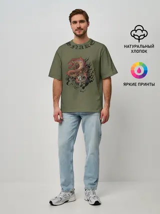 Мужская футболка оверсайз / SnаKе