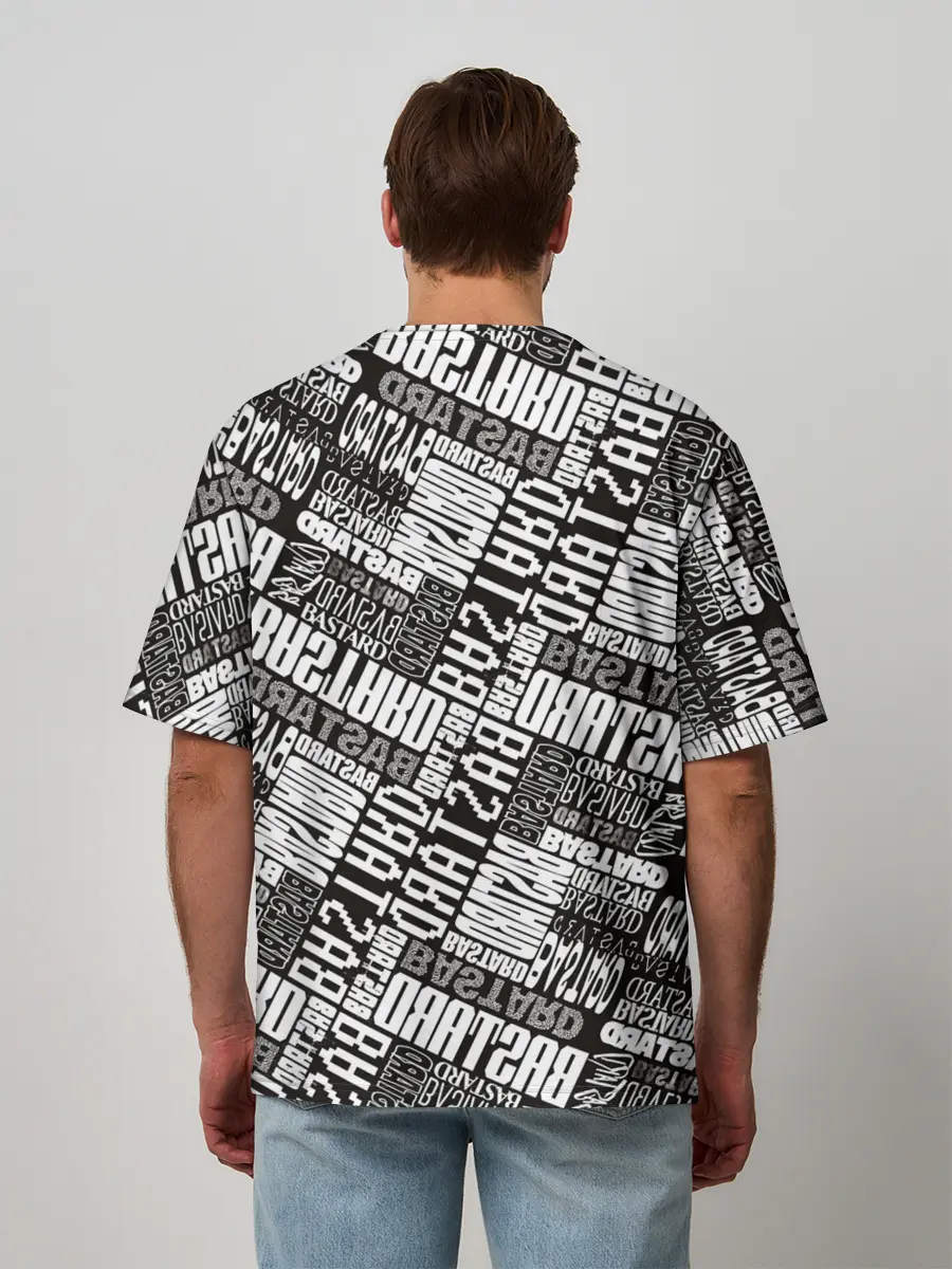 Мужская футболка оверсайз / BASTARD!