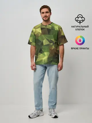 Мужская футболка оверсайз / МИЛИТАРИ