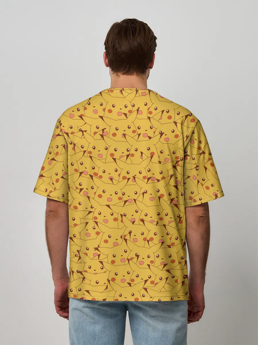 Мужская футболка оверсайз / Пикачу