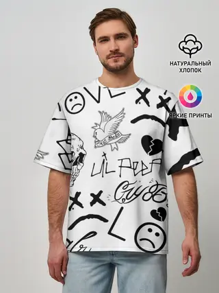 Мужская футболка оверсайз / Lil Peep